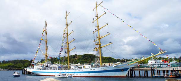 Tall Ship - Russian Ship - THe Mir Visits Stornoway