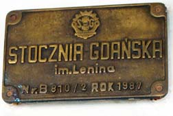 The Plaque on THe Russioan Tall Ship - The Mir