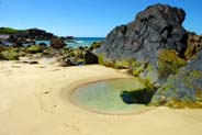 Isle of Lewis beaches - A rockpool at Mangersta 